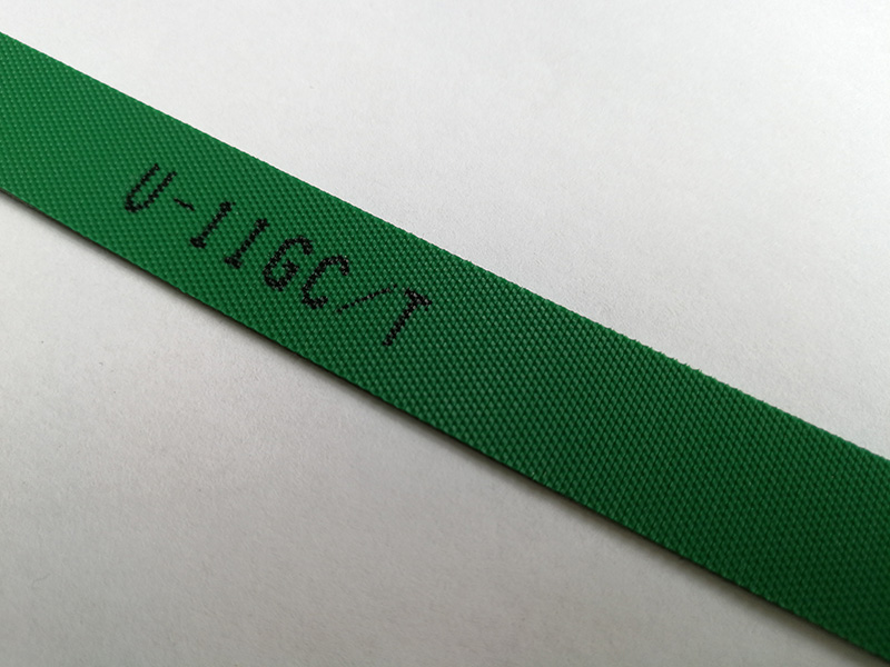 1.1mm green PU black fabric conveyor belt